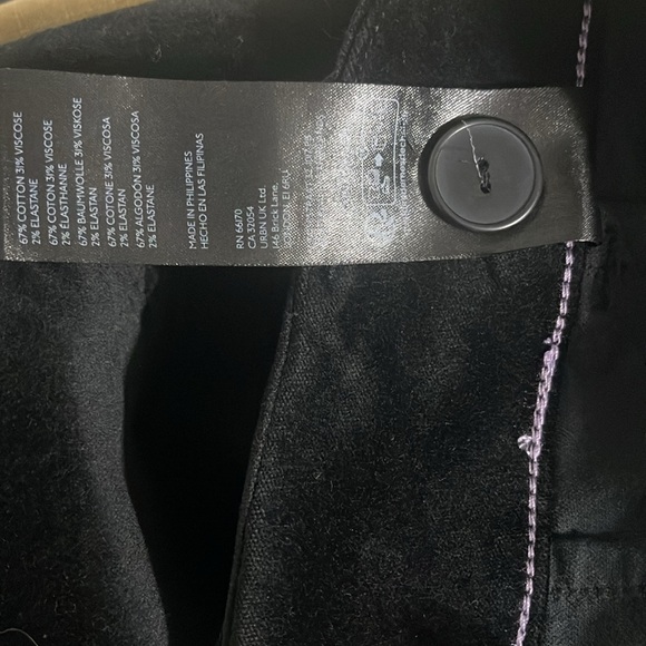 anthropologie Maeve the Colette  black velvet  Wide-Leg 24w - Picture 7 of 9